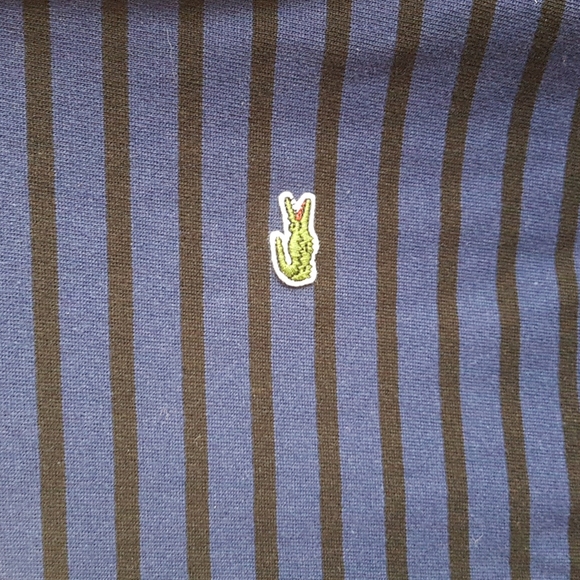 NWT LACOSTE Blue Striped Top Size S - Picture 4 of 5